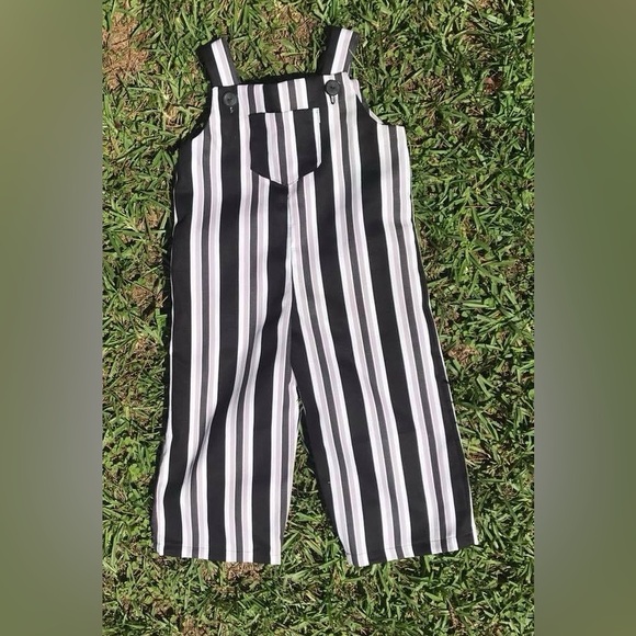 NWOT Size 2 Custom Sewn stripe jumper/Overalls from 1981 vintage pattern - Picture 5 of 6